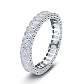 CZ Setting Rhodium Plated Silver Ring NSR-3226-RP